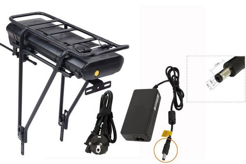 Powersmart LEB36HS92B.916 E-Bike Akku Gepäckträger 14Ah 504Wh für elektrische Fahrräder MIFA Move CRS 100, PfauTec COMFORT FM / NAPOLI 2 / P3 / S3 / SCOOTERTRIKE L-FM mit Batteriehalterung und Fahrradgepäckträgersitz und Ladegerät Lithium-ion (Li-ion) 14000 mAh (36 V)