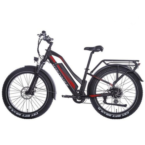 Jobobike E-Bike 26 Zoll 4.0 Fat Reifen MTB mit 48V 14Ah 672 Wh LG-Akku, 7 Gang Shimano Acera Schaltwerk, Kettenschaltung, Heckmotor, 672,00 Wh Akku, Elektrofahrrad Pedelec für Damen Herren 160-200 cm