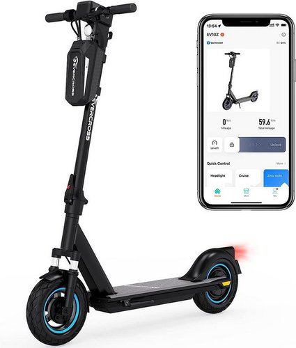 Hitway E-Scooter 10 Zoll Klappbar E-roller 36V 11,4Ah Vollreifen mit Straßenzulassung, 20,00 km/h, Ladegerät/Tasche/Installationswerkzeug/APP