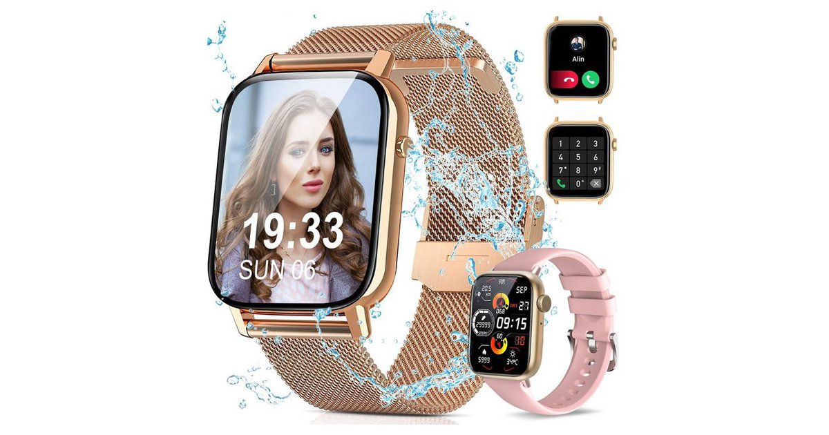 Tisoutec Smartwatch,Fitness Tracker Uhr mit Anruffunktion Smartwatch