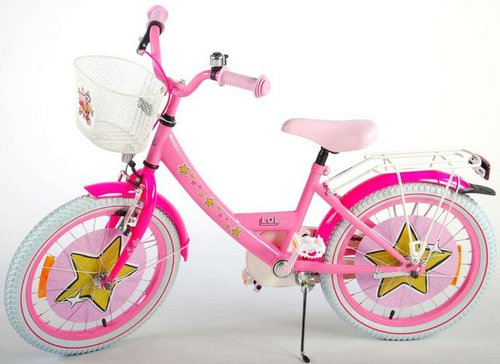 Volare Kinderfahrrad LOLSurprise-verschiedene Größen-Zwei Handbremsen - 85% zusammengebaut, bis 60 kg, Luftbereifung, einstellbare Lenkerhöhe, Rücktrittbremse