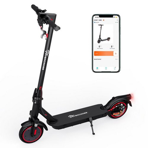 Evercross Tech E-Scooter EV85F mit Straßenzulassung (ABE), 8,5'' klappbarer Elektroroller, mit APP, 7,8AH AKKU, 400W Motor, 15KG Gewicht, Zwei Stoßdämpfer