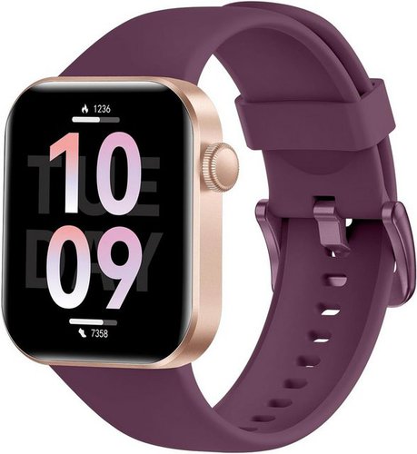 Ddxcaw Echtzeit-Verfolgung von Aktivitätsdaten Smartwatch (1,85 Zoll, Android, iOS), mit Telefonfunktion/Message Reminder, 140+ Sportmodi IP68 Fitnessuhr
