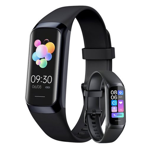 Masbekte Damen Sportuhr, Herren Sportarmband, Smartuhr, Fitnessuhr Smartwatch Anruferinnerungsfunktion/WhatsApp Notiz/Fitness Tracker Uhr, 3 ATM Wasserdicht/1.1" Voll Touchscreen mit Blutsauerstoff/Pulsmesser, Sportuhr/Schrittzähler/Schlafmonitor/Aktivitätstracker für iOS/Android