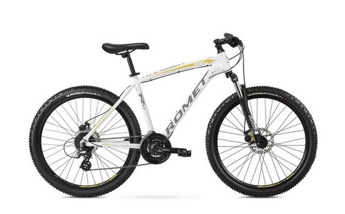 Romet Mountainbike MTB Fahrrad Rambler 6.3 26 Zoll, Weiss-Gold, 24 Gänge Shimano, 24 Gang, Kettenschaltung