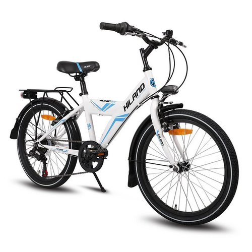 Hiland Kinderfahrrad Rocket 16/18/20 Zoll MTB Jungen mit 6 Gang Shimano,Stützrädern/Ständer, 6 Gang, Kettenschaltung, fur Kinder ab 4 5 6 7 8 9 Jahre