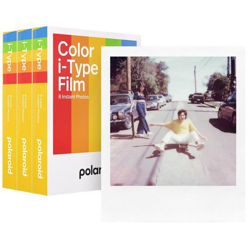 Polaroid i-Type Color Film Triple Pack 3x8 Sofortbild-Film Weiß, fa Sofortbildkamera