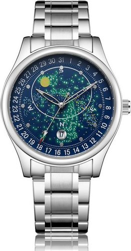 Civo mit langlebiger Batterie Watch, Japanische Quarzbewegung Präzise Zeitmessung Sternenhimmel-Zifferblatt