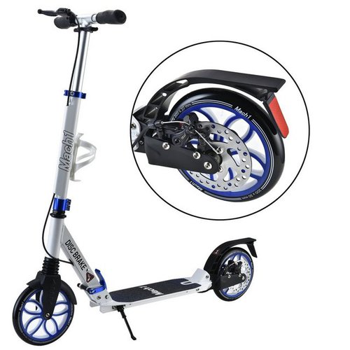 Mach1 Cityroller Kick Scooter ALU City Roller Tretroller mit 200mm Großen XXL Wheel und Scheibenbremse Rollen/Reifen Kickscooter Erwachsene und Kinderroller klappbar