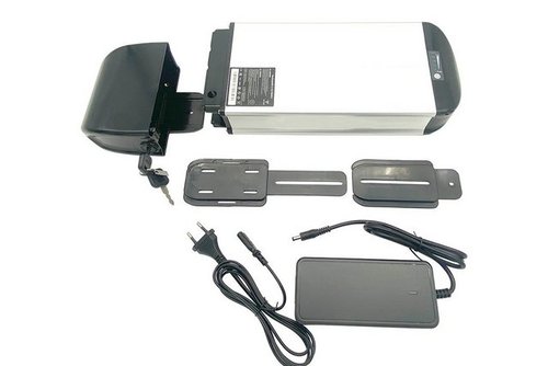 Powersmart XH370-10J Dolphin E-Bike Akku 13Ah /481Wh mit Lade- und Entladeanschluss und Akkuhalter, Ersatz für Prophete (Real), Alu-Rex, Lidl (Trio), Rabeneick Li-ion 13000 mAh (36 V)