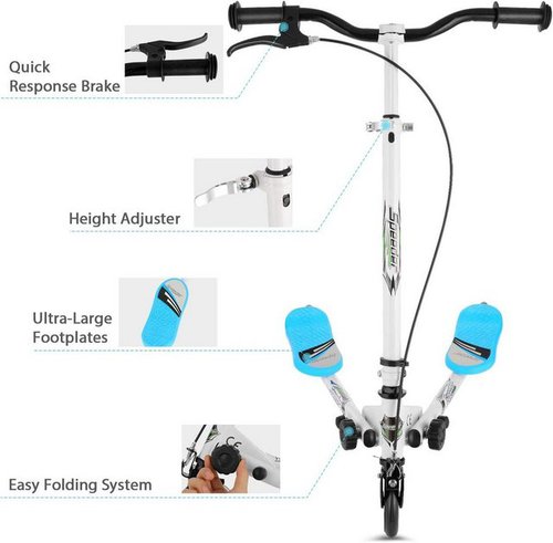 Diyarts Scooter, Swing-Scooter für Kinder: Sicheres Fahren, Faltbarkeit & Anpassbarkeit