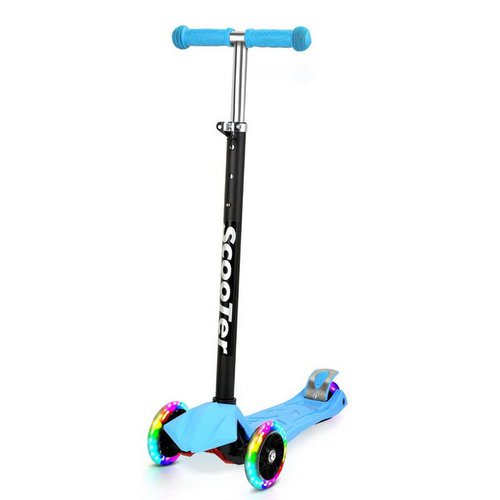 Bettizia Scooter Kinderroller Tretroller mit 3 LED-Rädern Höhenverstellbar & Faltbar