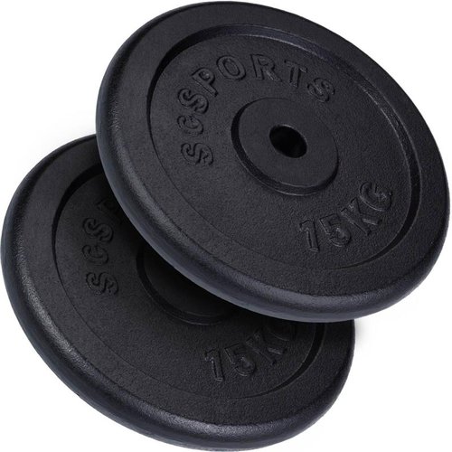 Scsports Hantelscheibenset 30 kg Gusseisen 2 x 15 kg
