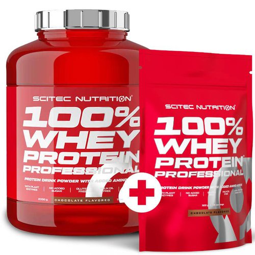 Scitec Nutrition 100 Whey Protein Professional 2350g  500g Vanille Erdbeere weie Schokolade