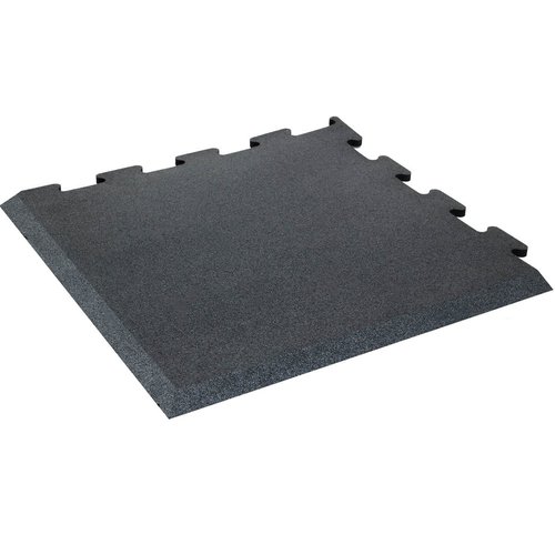 Trendy Sport Bodenmatte Rubber Interlocking Flooring Segura 1000 Eckstück einfarbig 1,0 cm schwarz