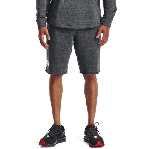 Under Armour Rival French Terry Shorts Herren 012 - pitch gray full heather/onyx white S