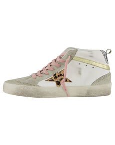 Golden Goose Damen Sneaker MID STAR LEATHER UPPER SUEDE TOE AND SPUR MINI LEO STAR MINI VIPE