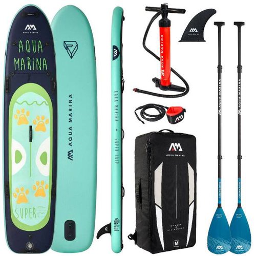 Aqua MARINA Super Trip Sup Modell 2021 mit 2 Stück Carbon Nylon Paddel und Leash