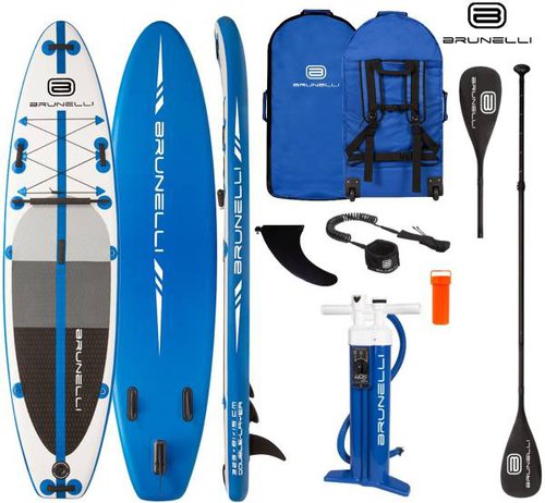 Brunelli 10.8 Premium SUP Board Stand Up Paddle Surf-Board aufblasbar Paddel ...
