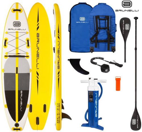 Brunelli 10.8 Premium SUP Board Stand Up Paddle Surf-Board mit Paddel Leash I...
