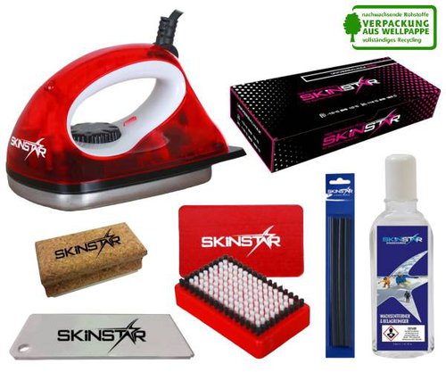 Skinstar Skiwax Starter Set ALL IN ONE Performance Skiwachs 7-teilig red