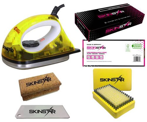 Skinstar Skiwax Starter Set ALL IN ONE Performance Skiwachs 5-teilig yellow