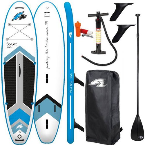 F2 TEAM 10'5" Windsurf SUP Board Stand Up Paddle Surf-Board ISUP mit 3-teilig...