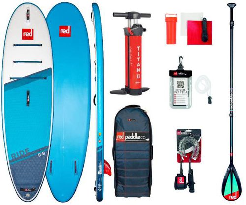 Red Paddle Co 9.8' RIDE MSL Set Stand Up Paddle Sup Board Carbon 50 Nylon Pad...