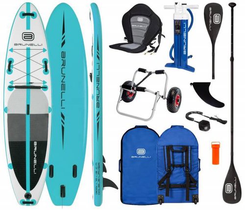 Brunelli 10.0 Premium SUP Board Stand Up Paddle Kajakpaddel Sitz SUP-Cart 305cm