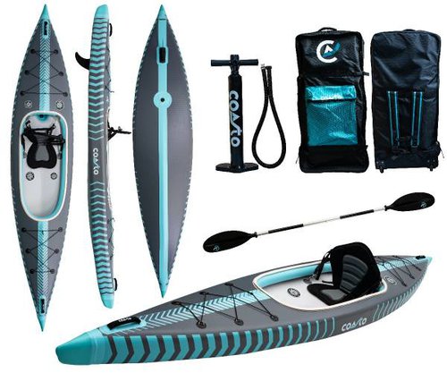 Coasto KAJAK CAPITOLE 1 Place aufblasbar Kanu Touring Boot 1er Kayak 385cm