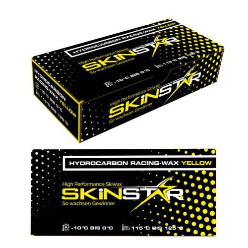 Skinstar Hydrocarbon Racing Skiwax Profi Wachs COLD Mix Langlauf Wax Yellow 125g