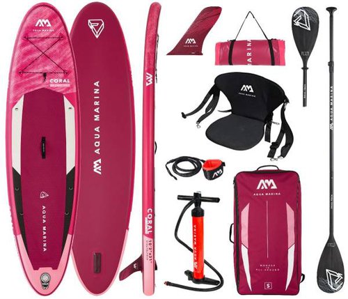 Aqua MARINA CORAL 10'2" SUP SET inkl. Kajakpaddel & Kajaksitz iSUP Board 2022