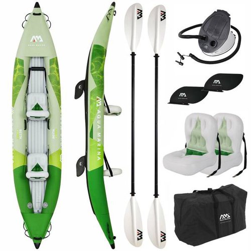 Aqua Marina BETTA 412cm Kayak Set 2 Personen 13'6'' aufblasbar Kanu Tourenkaj...