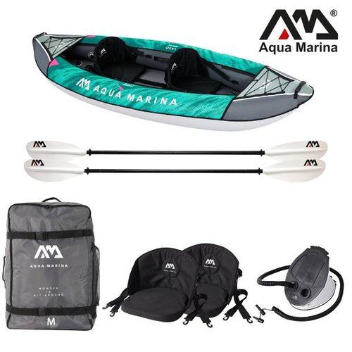 Aqua Marina LAXO 320cm Kayak Set 2 Personen aufblasbar Kanu Tourenkajak Kajak