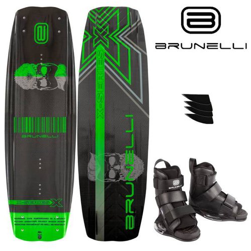 Brunelli CARBON Wakeboard SET 138 cm Wake Binding Wakeboardbindung