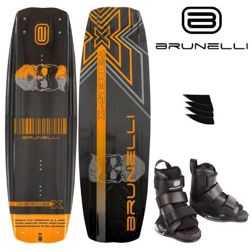 Brunelli CARBON Wakeboard SET 138 cm Wake Binding Wakeboardbindung