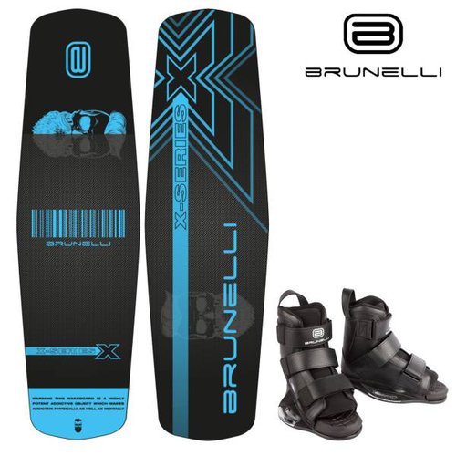 Brunelli Wood Flex Pro Cable Park Wakeboard SET 141cm Bindung L/XL Grind-Base