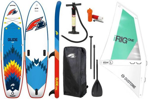 F2 GLIDE Windsurf 10,8" iSUP Board Stand Up Paddle Surfboard iRIG L Segel SET