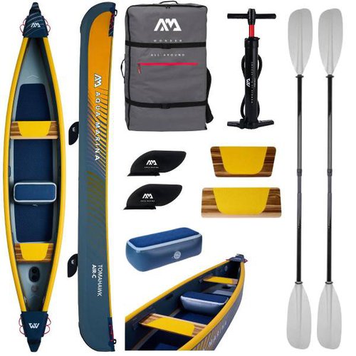 Aqua Marina TOMAHAWK AIR-C 3 Personen Kajak inflatable Kanau Tourenkajak Paddel