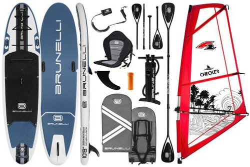 Brunelli 10.8 Woven Windsurf Board Segel iSUP Stand Up Paddle Checker 4,5qm Rigg
