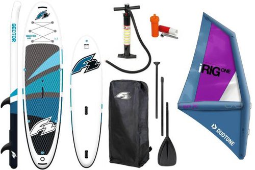 F2 Sector Windsurf 10.5 iSUP Board Stand Up Paddle Surfboard iRIG M Segel SET