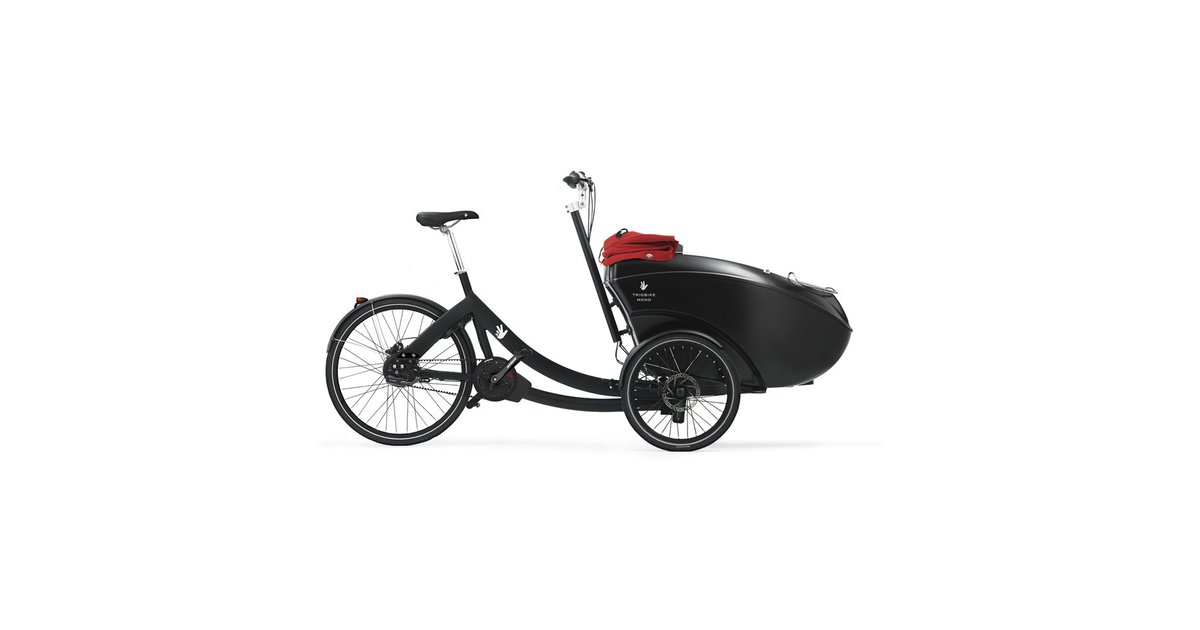 Triobike Mono E Mid Drive - Gates Schwarz Modell