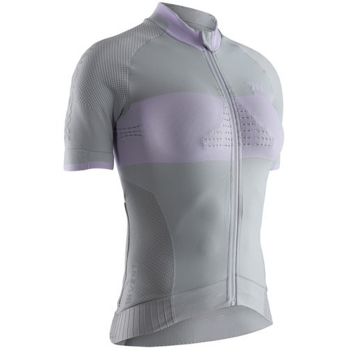 X-Bionic Invent Race 4.0 kurzarm Fahrradtrikot Damen dolomite grey/magnolia purple S