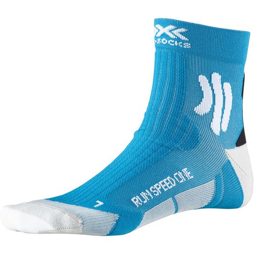 X-socks Run Speed One Laufsocken teal blue /arctic white 35-38