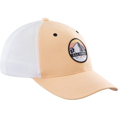 Salomon Herren CAP TRUCKER CURVED CAP APRICOT ICE/WHITE