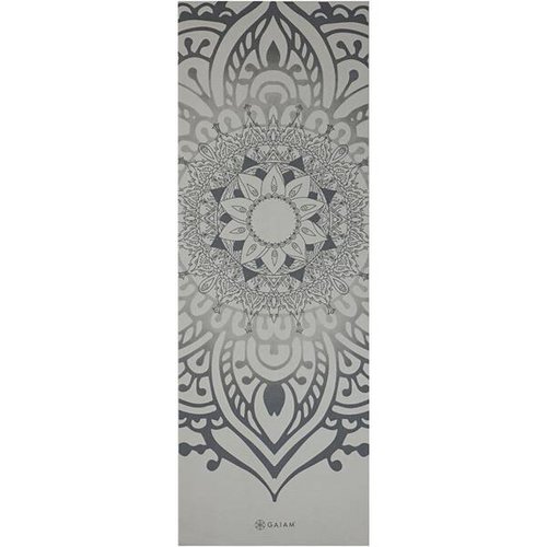 Gaiam YOGAMATTE SUSTAINED GREY SUNDIAL LAYERS 5MM CLASSIC PRINTED