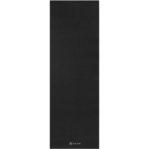Gaiam YOGAMATTE BLACK 6MM SOLID