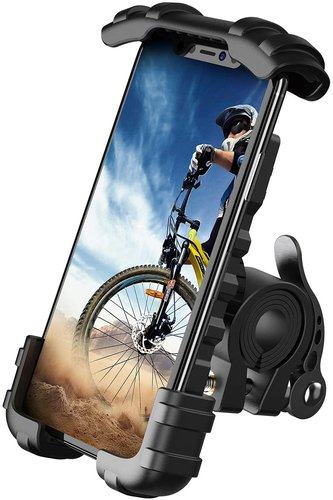 Lamicall Handyhalterung Fahrrad, Handyhalter Motorrad - Edelstahl Universal 360 Grad Drehung Outdoor Fahrrad Halter für iPhone 11 Pro Max, Xs Max, XR, X, 8, 7, 6S, Samsung S10 S9 S8, andere Smartphone