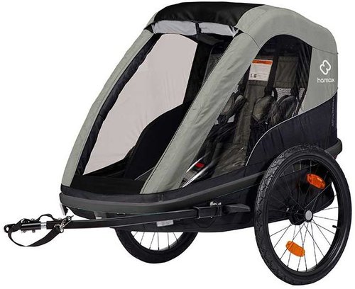 Hamax Avenida Twin Fahrradanhänger Grün Modell 2024