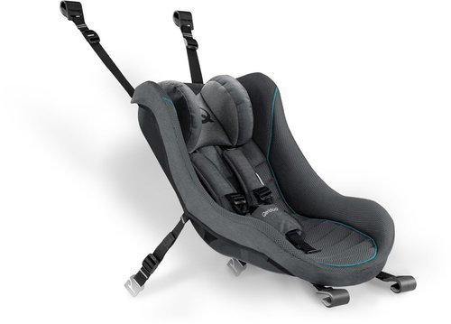 Qeridoo Babyschale Fahrradanhänger Grau Modell 2023